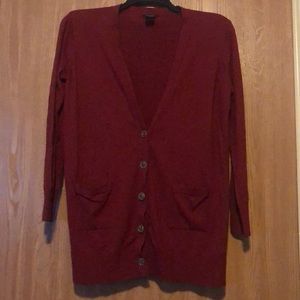 Red button top cardigan by Ann Taylor. Size L